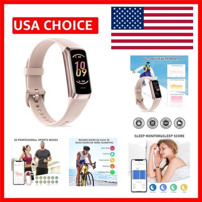 Advanced Fitness Tracker: Blood Pressure, Sleep, 25 Sports Modes & Notifications