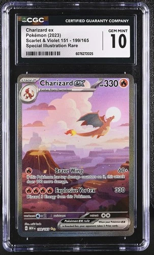 CGC 10 Charizard ex 199/165 MEW EN-151 Special Illustration Rare Pokemon Card
