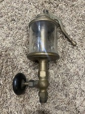 Large Lunkenheimer Alpha No 6 Brass Pumper Swing Top Oiler Antique Steam Engine