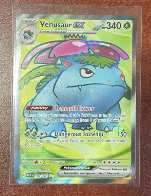 Venusaur ex Ultra Rare 182/165 Scarlet & Violet 151 Pokémon TCG NM/M