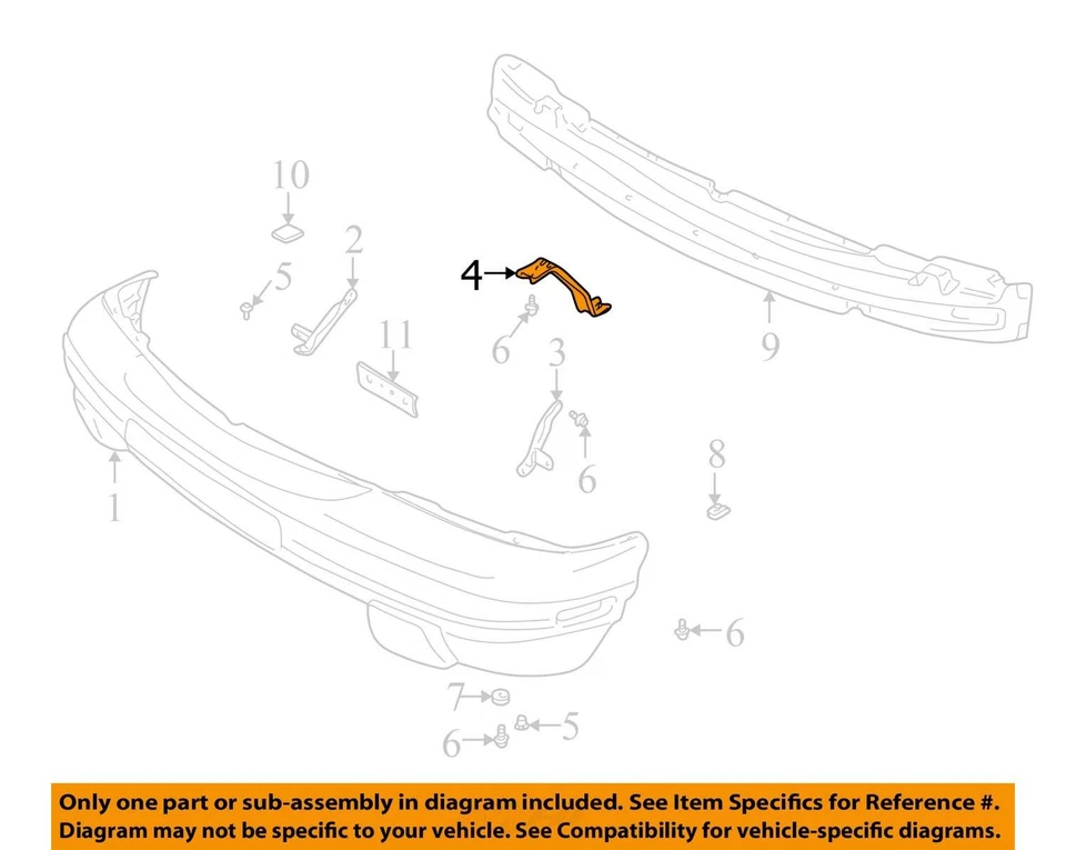SE ADAPTA A CHEVROLET TRACKER BRACKET 1999-2004 FRT BPR FASCIA CTR 91177633 - NUEVO OEM Foto 2 de 3