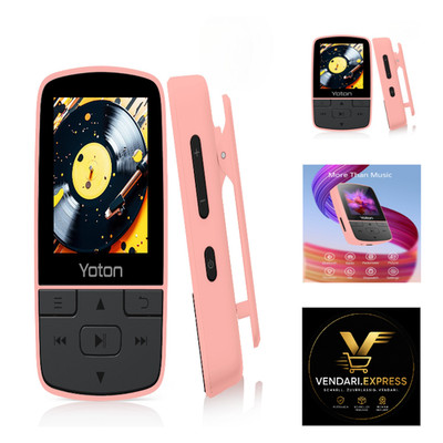 Yoton MP3-Player Bluetooth 5.2 Rosa Sportclip Schrittzähler
