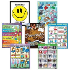 Poster Pals Spanish Educational  Language Teaching Basic Posters, 7 pack
