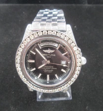 BREITLING Headwind A45355 Day date black Dial Automatic 43mm Diamond Bezel  Lugs