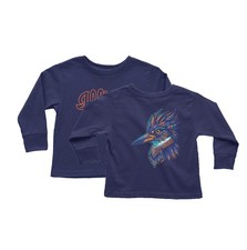 Cool Bird Mascot Fierce Basketball Spirit Graphic Toddler Long Sleeve TShirt
