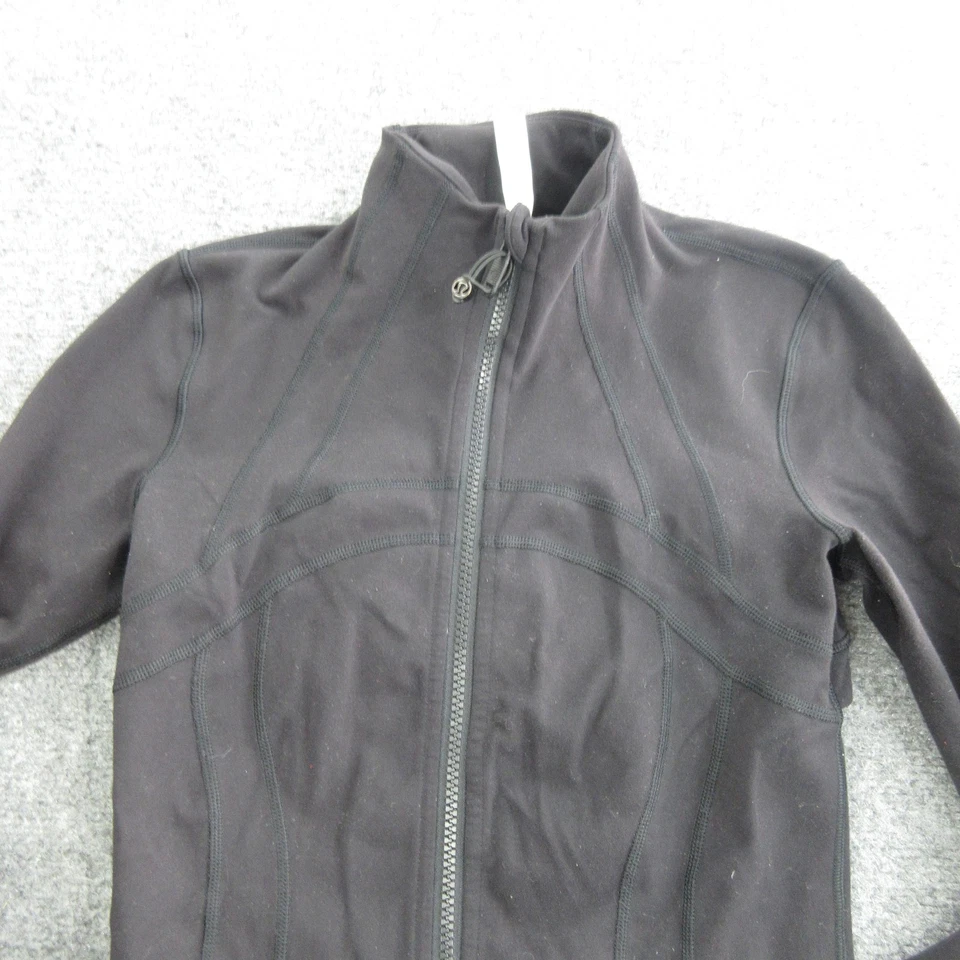 Lululemon Define Jacket Womens 4 Black Full Zip Thumbholes Pockets Running Yoga - Image 2 of 4