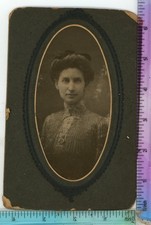 Woman with Hair Bun Locket Cabinet Card