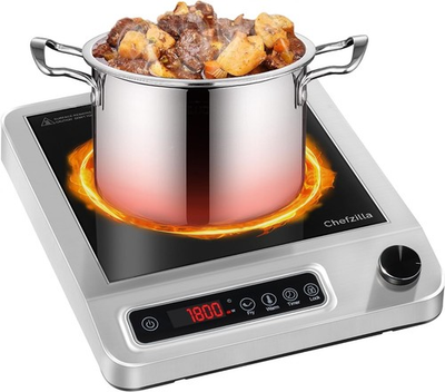 #ad #ad Induction Cooktop 1800W Commercial Electric Burner with Stainless Steel Shel... $158.73