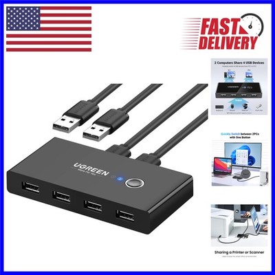 USB Switch Selector: Effortlessly Share 4 USB Devices Between 2 Computers