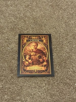 Julius Caesar Trading Card Roman Emperor Historical Art Collectible 2-Sided