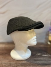 Ted Baker Sz 57cm Dark Tweed Wool Flat Cap In VGC