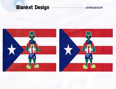 Puerto Rico Flag And Frog Blanket Ebay