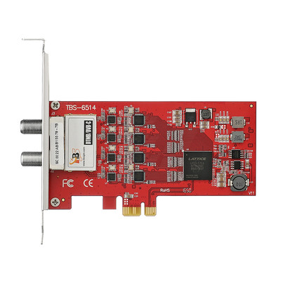 TBS6514 DTMB DVB-C Quad Tuner PCIe Digital TV Tuner Card For Terrestrial TV 