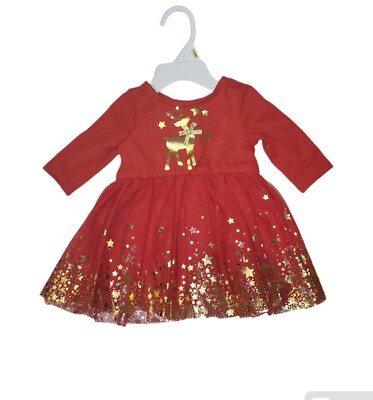 BLUEBERI BOULEVARD CHRISTMAS REINDEER & GOLD STARS DRESS GIRLS 3-6 Months 197571034760| eBay BLUEBERI BOULEVARD CHRISTMAS REINDEER & GOLD STARS DRESS GIRLS 3-6 Months 197571034760| eBay