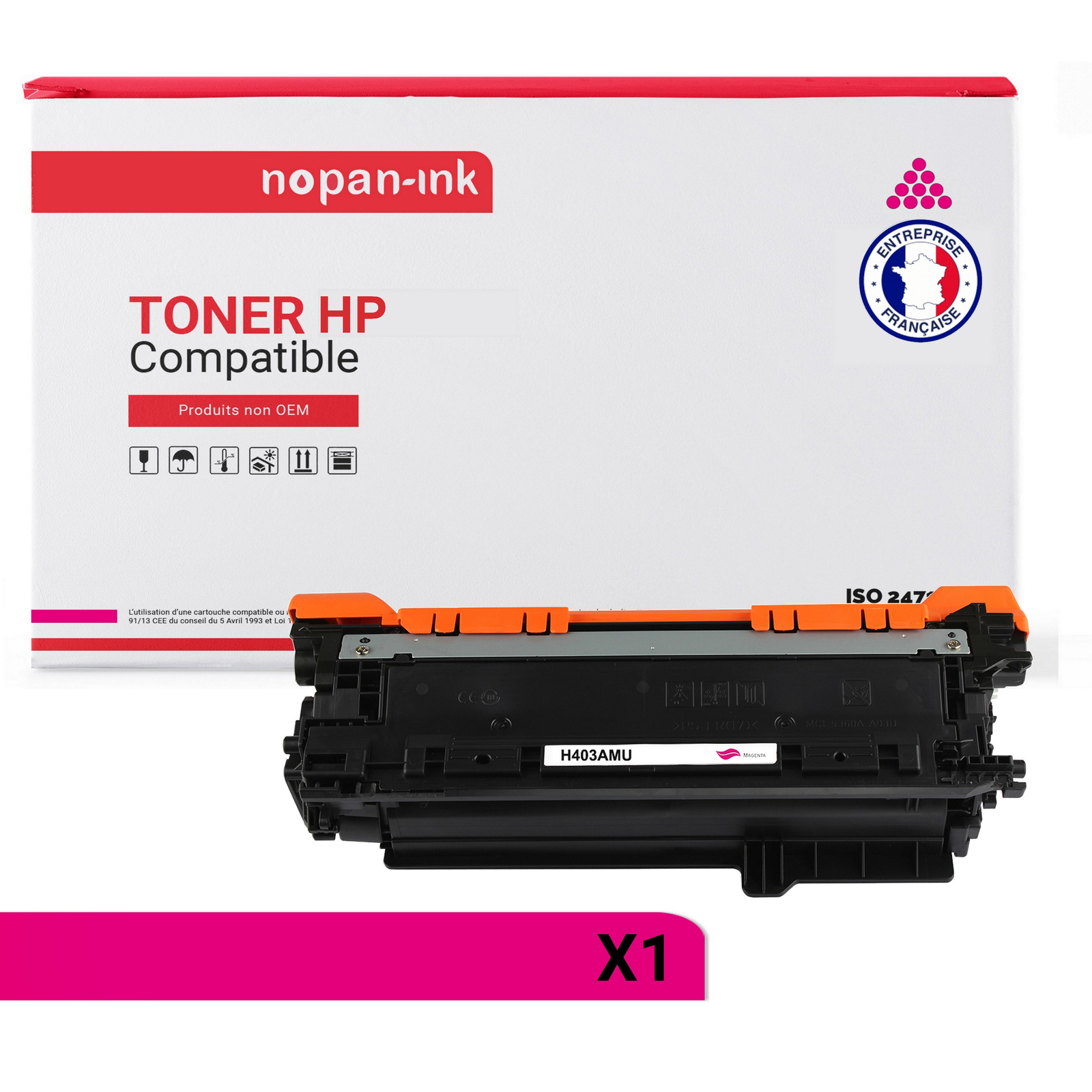 Toner CE403ACE253A magenta compatible HP qualité premium pour entreprises