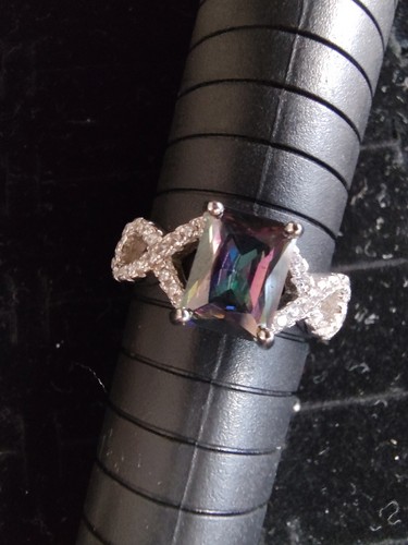 Mystic colorful sterling silver ring 925 size 8 - 第 1/7 張圖片