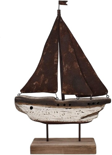 15 H Sail Boat Decor Display Rustic Nautical Beach Theme Room Decor Nautical... - Picture 1 of 7