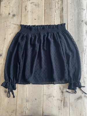 black bardot top h&m