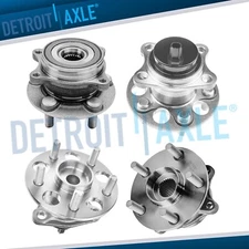 Front and Rear Wheel Bearings Hubs Assembly for 2010 - 2015 Toyota Prius Plug-In
