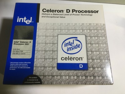 INTEL CELERON D PROCESSOR 320 BRAND NEW OPEN BOX WITH HEAT SINK AND FAN