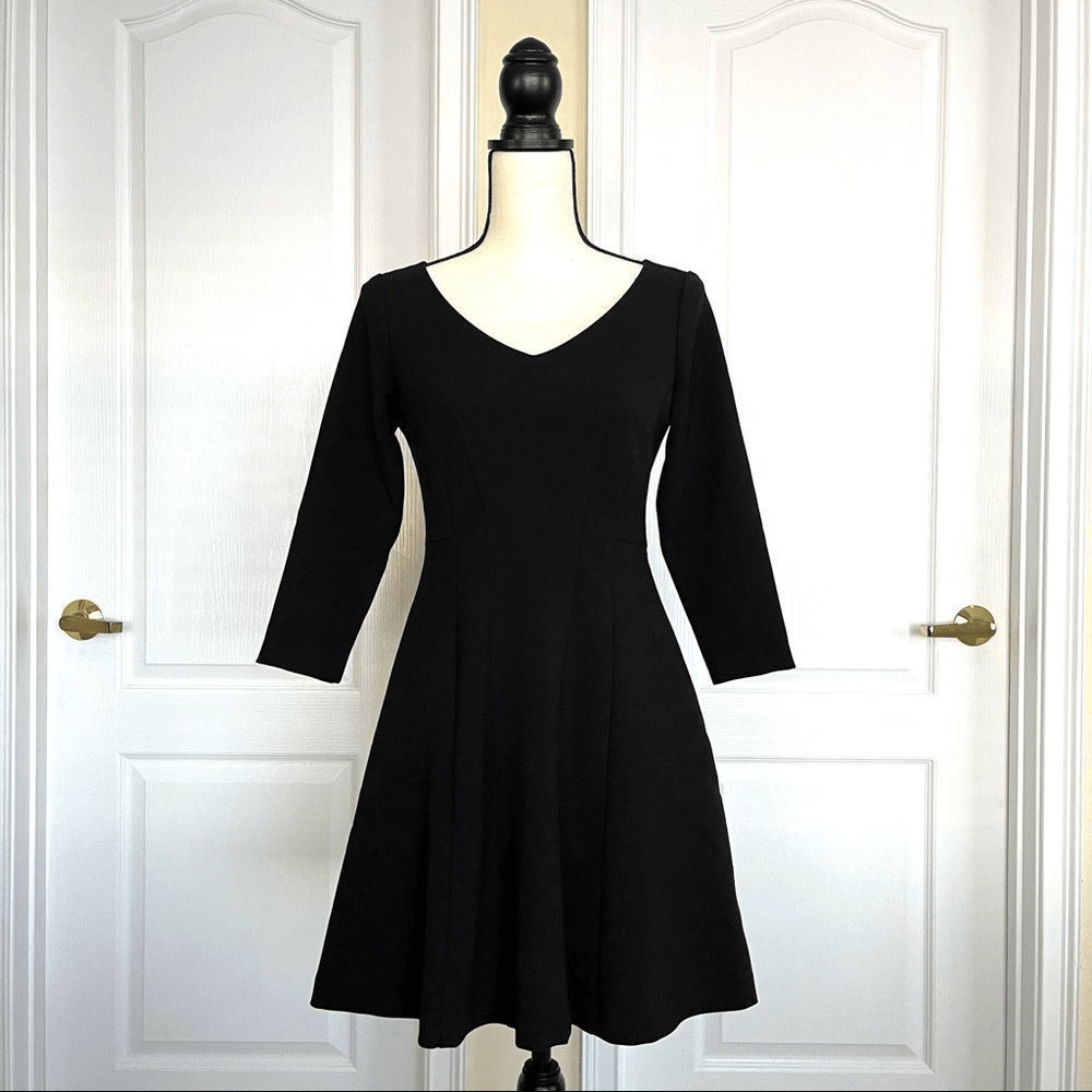 Ann Taylor Black, Heart Neck Line, A-Line, Dress with Pockets Size 0 | eBay