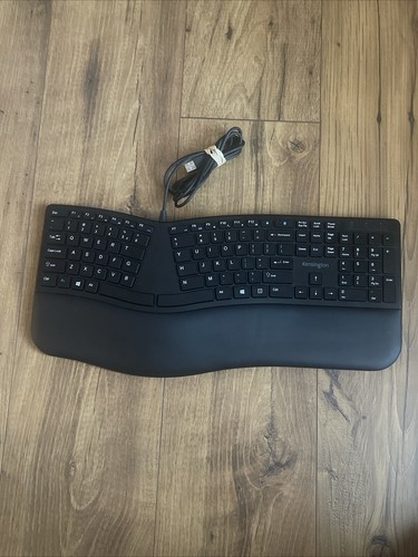 Black Kensington Pro Fit Ergo Wired Keyboard USB K75400US Tested Working - Picture 2 of 6