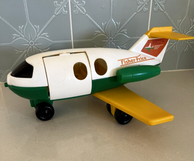 Vintage Airplane Jet Airplane Fisher Price Airplane 1980 Vintage Little  People 'Jetliner' Toy Airplane Plane #182 Fisher