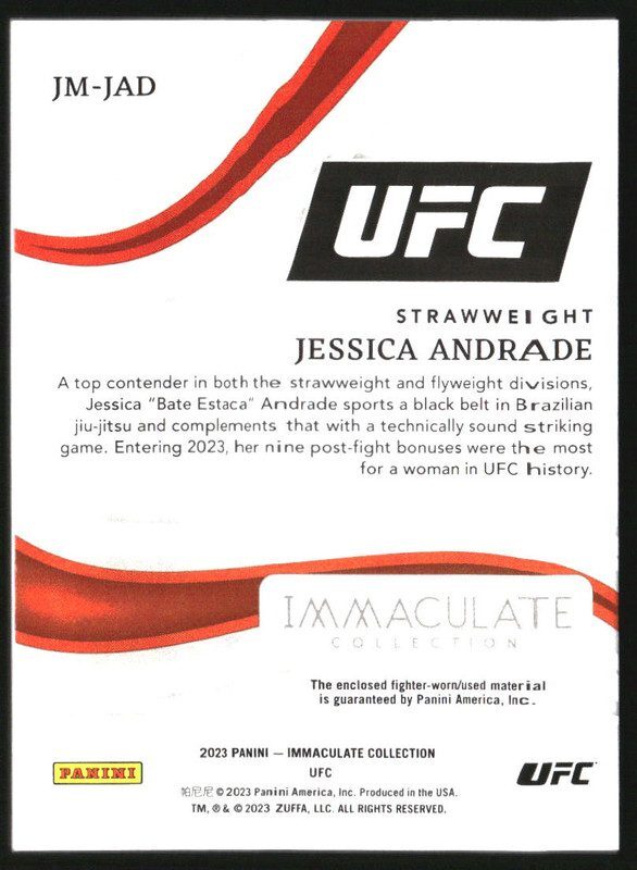 2023 Panini Immaculate Collection UFC Jumbo Memorabilia Shorts Prime