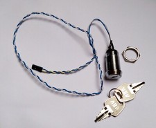 Momentary action spring loaded key operated switch 2 keys 60cm cable & connector