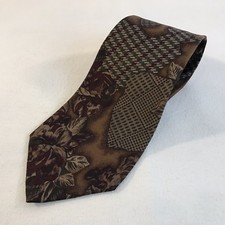 417 by Van Heusen Geometric Roses Designer Mens Silk Neck Tie T3 