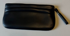 Womans Vintage 1970s look Faux Leather Zip Top Clutch Purse