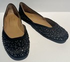New VALENTINO Satin/Silk Jeweled Leather Shoes Ballet Flats Loafers Slippers Bag — photo 1