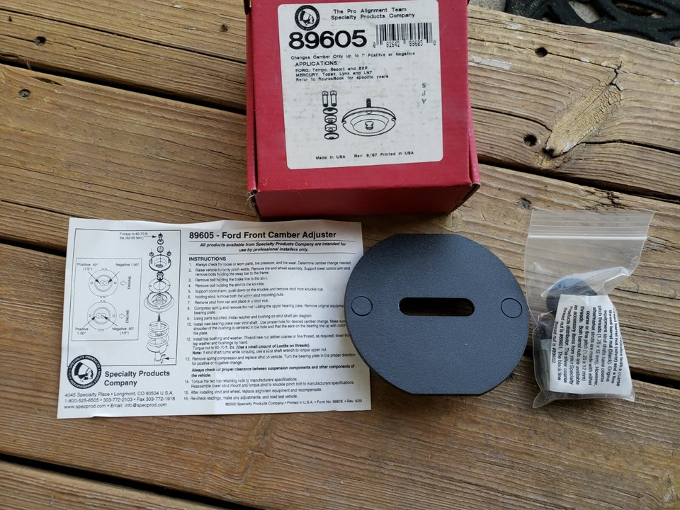 Specialty Products Co 89605 Camber Adjust Aide Ford Tempo Escort Mercury Topaz Foto 3 de 3
