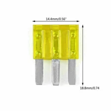 10-100pcs Micro3 3 Prong Blade Fuses 5A 7.5A 10A 15A 20A 25A 30A