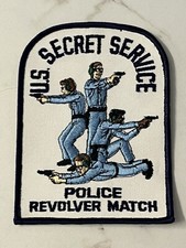VERY RARE  1980s VINTAGE U.S. SECRET SERVICE / POLICE REVOLVER MATCH PATCH