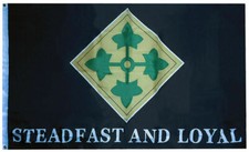 3X5 4th Infantry Division Steadfast And Loyal 3'x5' Polyester ARMY Flag 100D