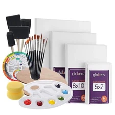 Glokers Canvas Panels Painting Kit Art Supplies Set Warp-Free Painting Canvas