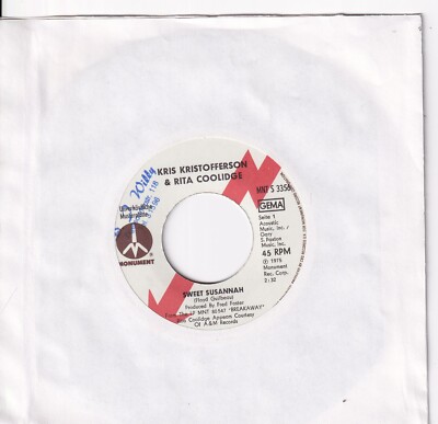 7'' Single - Kris Kristofferson & Rita Coolidge - Sweet Susannah