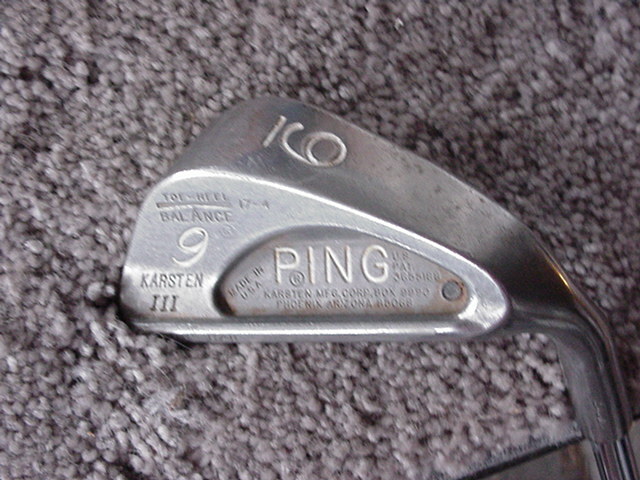 36.25 INCH PING KARSTEN III BLACK DOT HEEL TOE BALANCE 9 IRON GOLF