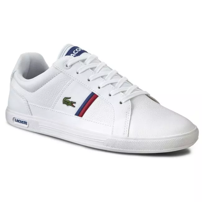 Lacoste Europa Trainers With Green Stripe in White for Men