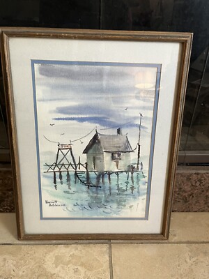 House Over The Lake: Painting By Harriett Hutchinson