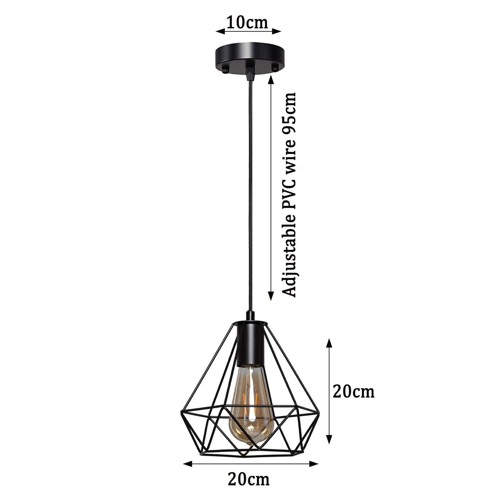 Vintage Industrial Retro Style Metal Lamp Shade Ceiling Hanging Pendant Light UK eBay