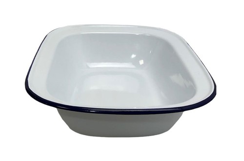 Pie Dish Falcon Enamel Ware Oblong Tin Bake Pudding Baking Steak Pie Oven White. - Picture 24 of 25