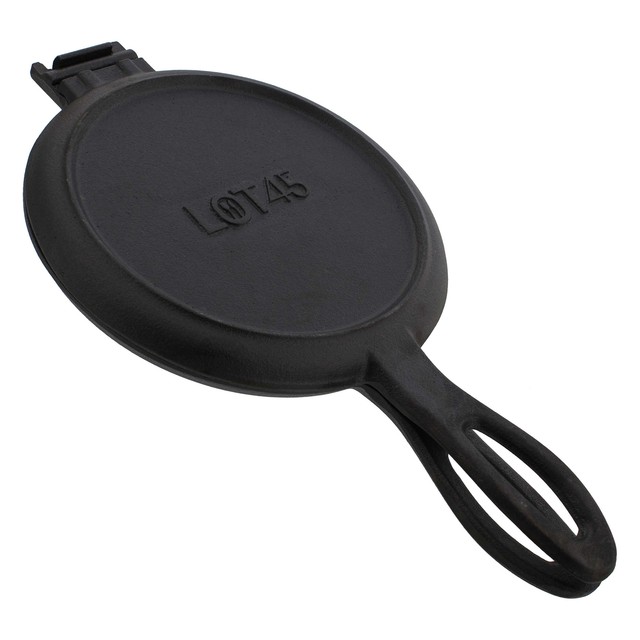 Lot45 Cast Iron Waffle Maker Pan 6in Stove Top Waffle Iron Cookware Portable for sale online