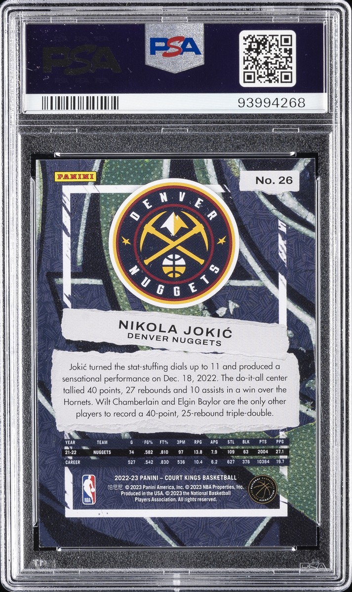 2022 PANINI COURT KINGS #26 NIKOLA JOKIC PSA 9 | eBay