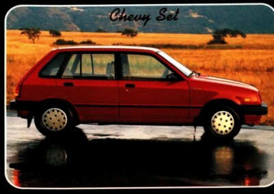 #82 1986 Chevrolet Sprint Plus, Chevrolet Chevy Trading Card
