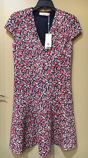 NWT $350 Tory Burch Calico V-neck Dress Size XS