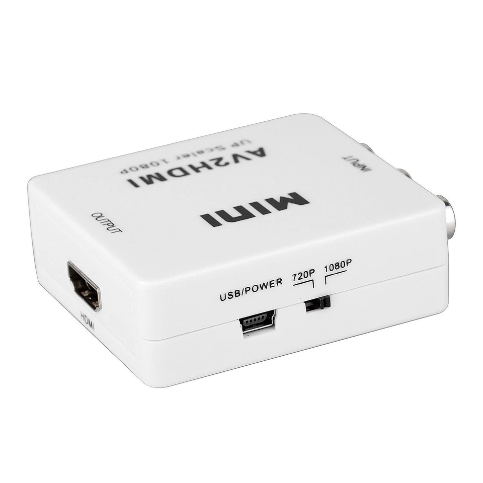 RCA BNC to HDMI Converter CCTV Camera DVR 1080P Video Audio AV LCD TV Adapter - Image 3 of 4