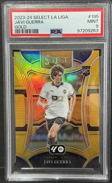 2023-24 Panini Select La Liga Valencia RC Javi Guerra Mezzanine Gold /10 PSA 9