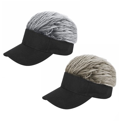 funny baseball caps with hair